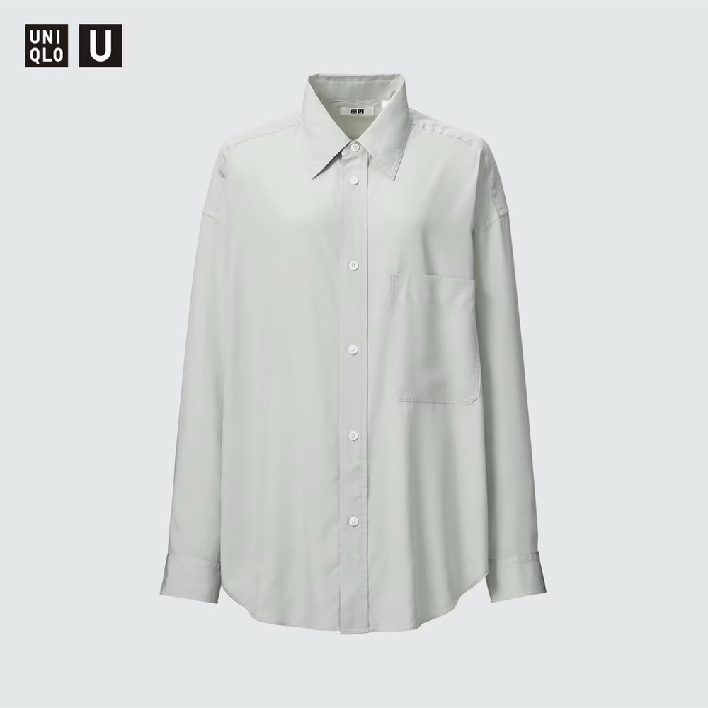 Oversized Lemaire x Uniqlo U drape shirt
